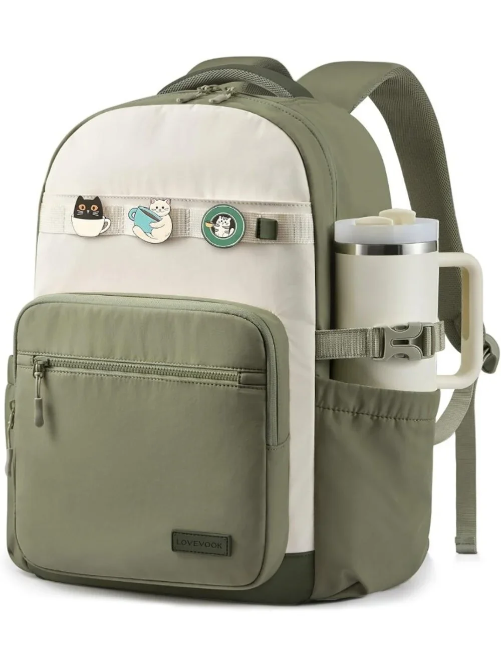 Stylish Laptop Backpack for Women & Teens - Perfect for Teachers, with Tumbler